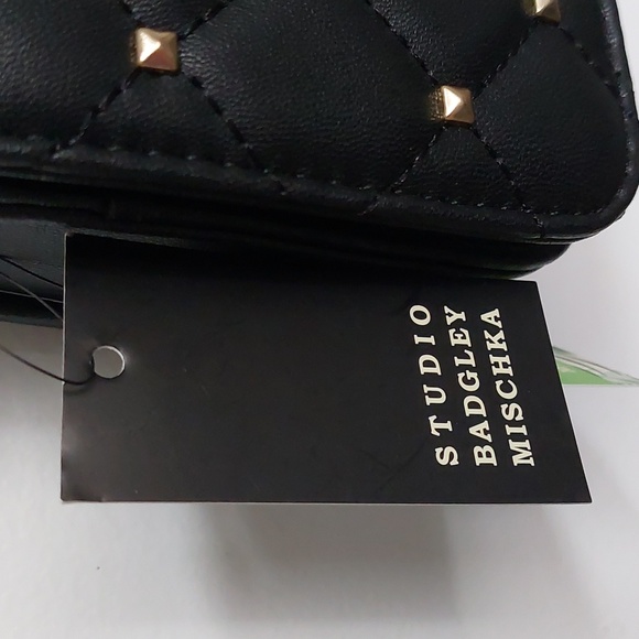 Studio Badgley Mischka Diamond Quilted Crossbody With Studs - NWT - Picture 8 of 16